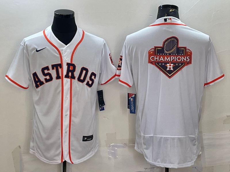 Men Houston Astros Blank White Elite Nike 2022 MLB Jersey
